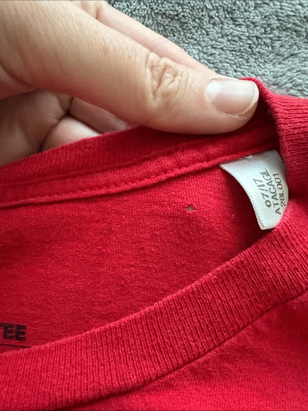adidas Red Short Sleeve Tee with Black Logo